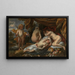 Cupidon et Psyché - Jacob Jordaens — oprawiony obraz na ścianie