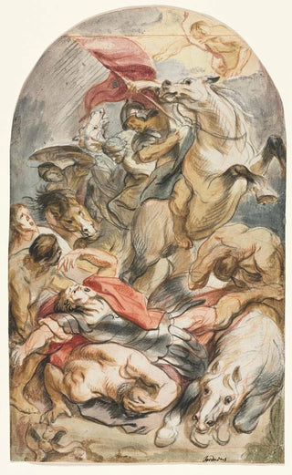 Jacob Jordaens - The Conversion of Saul with Horseman and Banner.webp