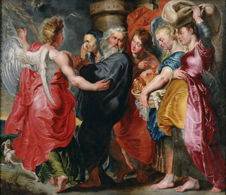 Ucieczka Lota i jego rodziny z Sodomy - Jacob Jordaens — widok dzieła