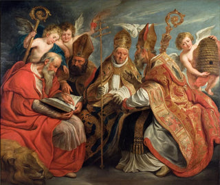 Czterech Ojców Kościoła Łacińskiego - Jacob Jordaens — widok dzieła