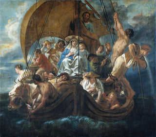 Jacob Jordaens - The Holy Family With Various Persons And Animals In A Boat.webp