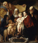 Świętej Rodziny z świętą Anną i młodym Janem Chrzcicielem oraz jego rodzicami - Jacob Jordaens — widok dzieła