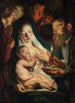 Rodzina Święta z pasterzami - Jacob Jordaens — widok dzieła