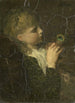 Dziewczyna z piórem pawia - Jacob Maris — widok dzieła