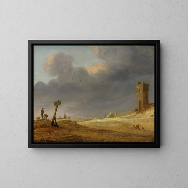 pejzażu wydm - Jacob Salomonsz van Ruysdael — oprawiony obraz na ścianie