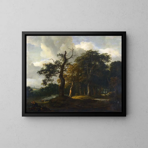 Droga przez dąb - Jacob Salomonsz van Ruysdael — oprawiony obraz na ścianie
