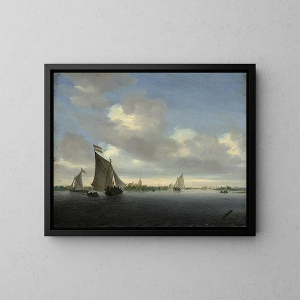 Marine - Jacob Salomonsz van Ruysdael — oprawiony obraz na ścianie