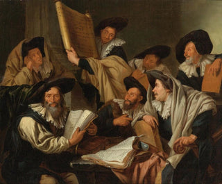 Dyskusja rabiniczna - Jacob Toorenvliet — widok dzieła