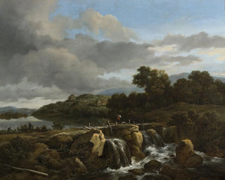pejzaż z wodospadem - Jacob van Ruisdael — widok dzieła