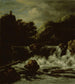 pejzaż górski z wodospadem - Jacob van Ruisdael — widok dzieła