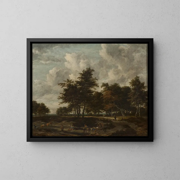 Droga przez gaj - Jacob van Ruisdael — oprawiony obraz na ścianie