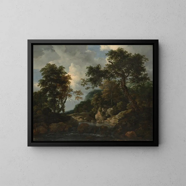 Le ruisseau forestier - Jacob van Ruisdael — oprawiony obraz na ścianie