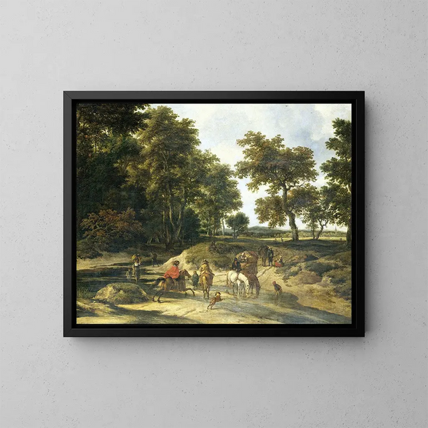 Le gué - Jacob van Ruisdael — oprawiony obraz na ścianie