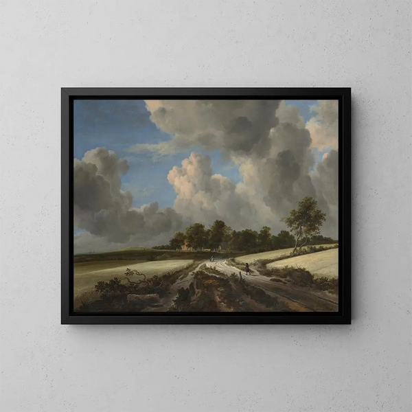 Pole pszenicy - Jacob van Ruisdael — oprawiony obraz na ścianie