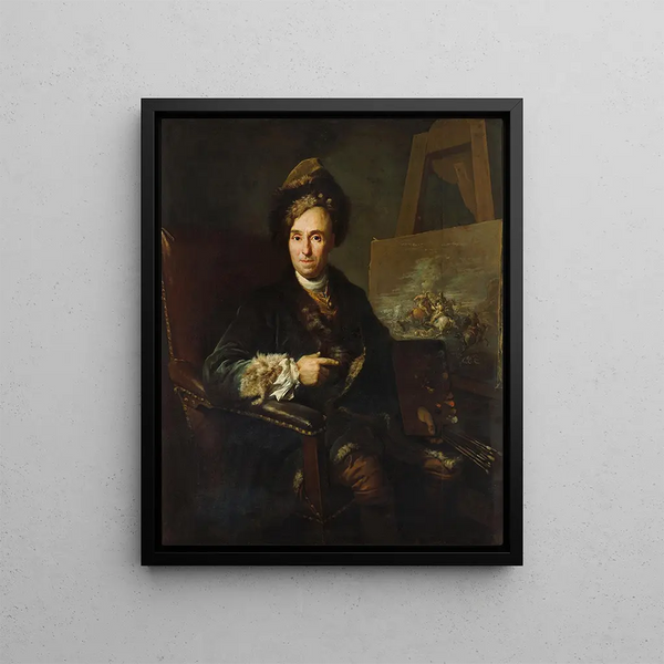 Le peintre de batailles Ignace Jacques Parrocel - Jacob van Schuppen — oprawiony obraz na ścianie