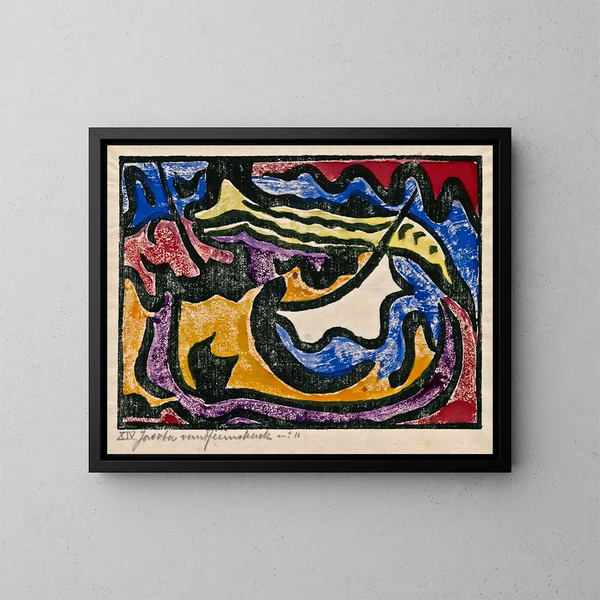 Kompozycja XIV nr 1 - Jacoba van Heemskerck — oprawiony obraz na ścianie