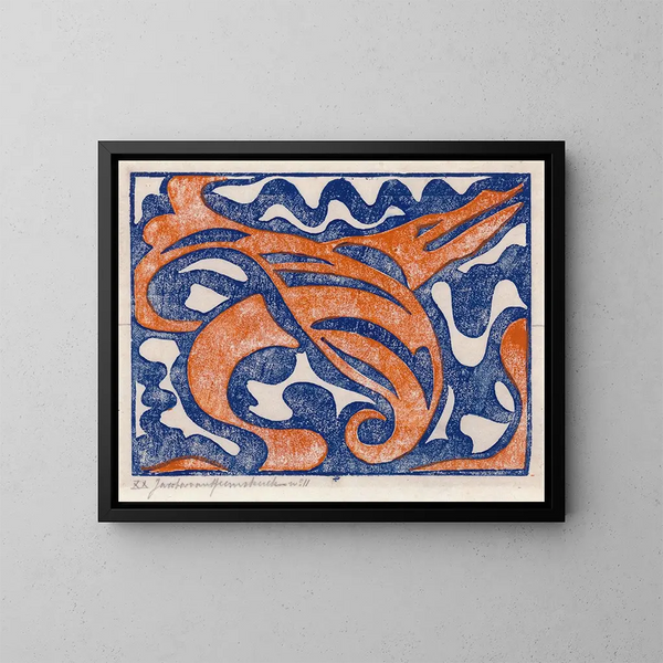 Kompozycja XX - Jacoba van Heemskerck — oprawiony obraz na ścianie