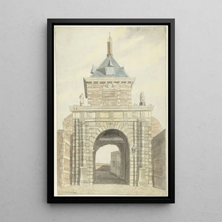 Jacobus Andreas Crescent - Gezicht op de oude Vriesche Poort te Alkmaar van voren.webp