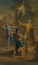 Scena na świeżym powietrzu z świętym w ekstazie otoczonym przez wiernych - Jacopo Alessandro Calvi — widok dzieła