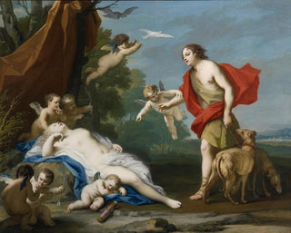 Wenus i Adonisa - Jacopo Amigoni — widok dzieła