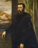Portret mężczyzny z widokiem na krajobraz - Jacopo Tintoretto — widok dzieła