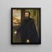 Portret mężczyzny z widokiem na krajobraz - Jacopo Tintoretto — oprawiony obraz na ścianie