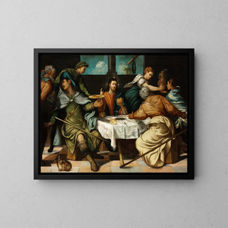 Le Souper à Emmaüs - Jacopo Tintoretto — oprawiony obraz na ścianie