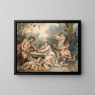 Nymfa i fauna - Jacques-Philippe Caresme — oprawiony obraz na ścianie