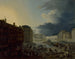 Most czerwony i szpic Saint-Louis oraz Cité widziane z portu zbożowego - Jacques Albert Senave — widok dzieła