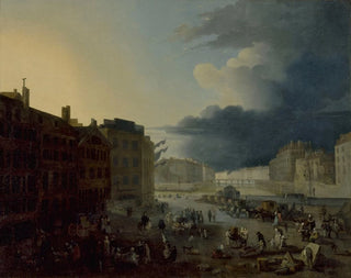Jacques Albert Senave - Le pont Rouge et les pointes des les SaintLouis et de la Cit vus du port au bl.webp