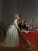 Antoine Laurent Lavoisier 1743-1794 i Marie Anne Lavoisier Marie Anne Pierrette Paulze 1758-1836 - Jacques Louis David — widok dzieła