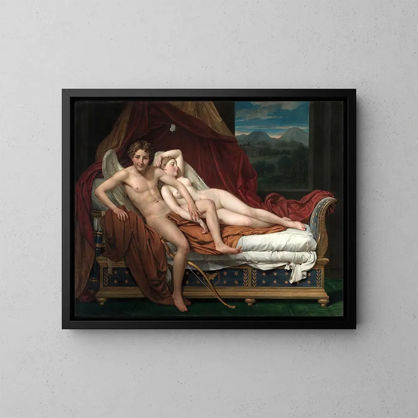 Cupidon et Psyché - Jacques Louis David — oprawiony obraz na ścianie