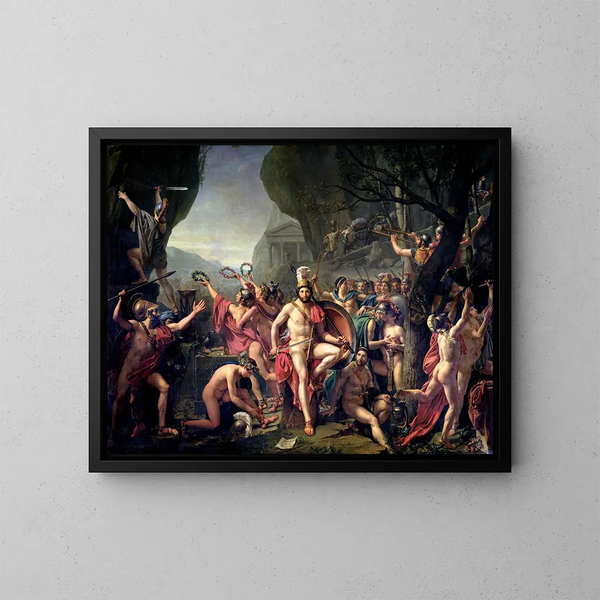 Léonidas pod Termopilami - Jacques Louis David — oprawiony obraz na ścianie