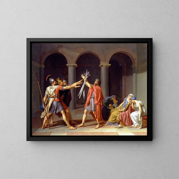 Le Serment des Horaces - Jacques Louis David — oprawiony obraz na ścianie