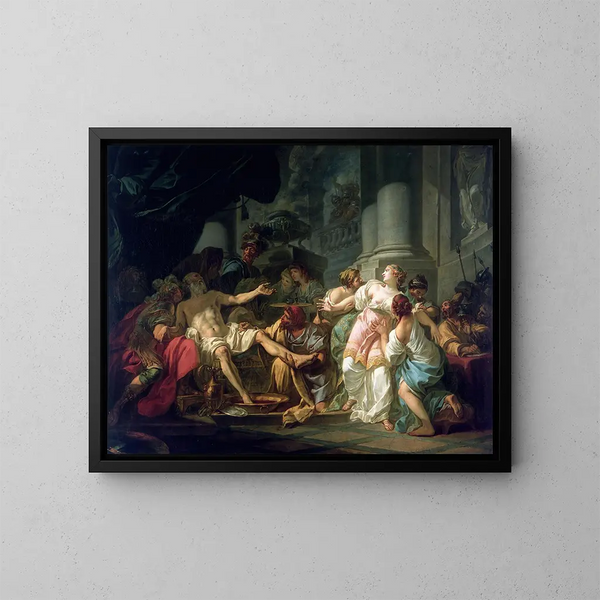 Śmierć Seneki - Jacques Louis David — oprawiony obraz na ścianie