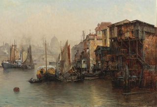 Jacques Matthias Schenker - A View of the Thames in the Background St Pauls Cathedral.webp