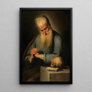 Jacques de Rousseau - Old Man in Prayer Contemplating a Skull.webp