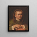 Portret Agnès, córki artysty - Jakob Grünenwald — oprawiony obraz na ścianie