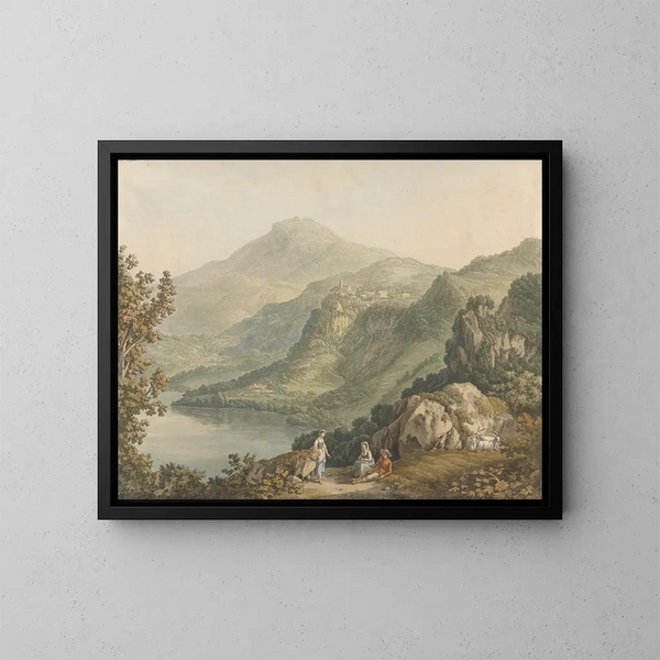 Lac Nemi - Jakob Philipp Hackert — oprawiony obraz na ścianie