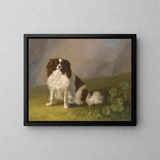 Jakob Philipp Hackert - Portrait Of A King Charles Spaniel In A Landscape.webp