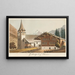 Gsteig near Saanen - Jakob Samuel Weibel — oprawiony obraz na ścianie