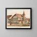 Château d'Arberg - Jakob Samuel Weibel — oprawiony obraz na ścianie