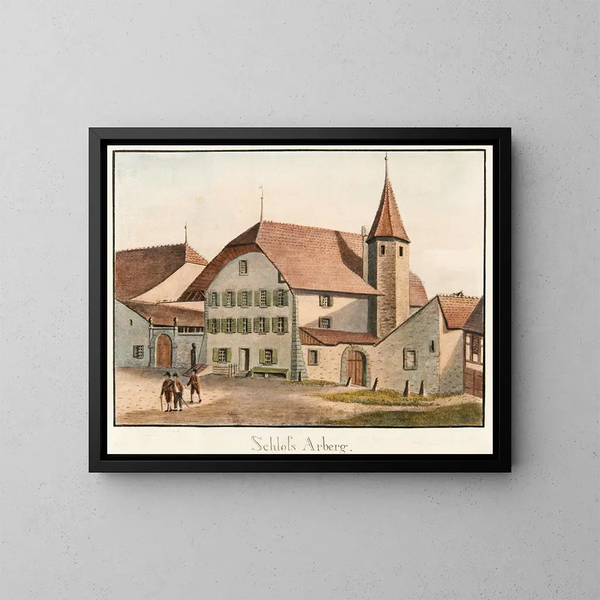 Château d'Arberg - Jakob Samuel Weibel — oprawiony obraz na ścianie
