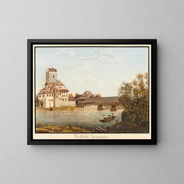 Château d'Arwangen - Jakob Samuel Weibel — oprawiony obraz na ścianie