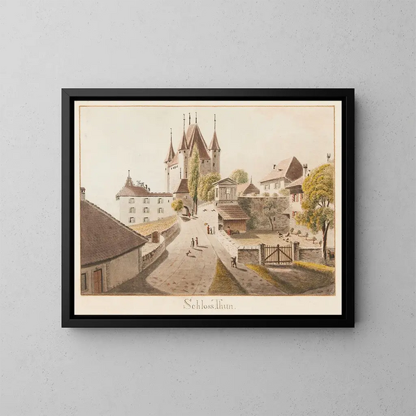 Zamku Thun - Jakob Samuel Weibel — oprawiony obraz na ścianie