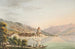 Widok zamku Oberhofen nad jeziorem Thun - Jakob Samuel Weibel — widok dzieła