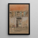 Wnętrze dziedzińca nad kanałem szarym i czerwonym - James Abbott McNeill Whistler — oprawiony obraz na ścianie