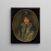 Niebieski i Koralowy Le Petit Bonnet Bleu - James Abbott McNeill Whistler — oprawiony obraz na ścianie