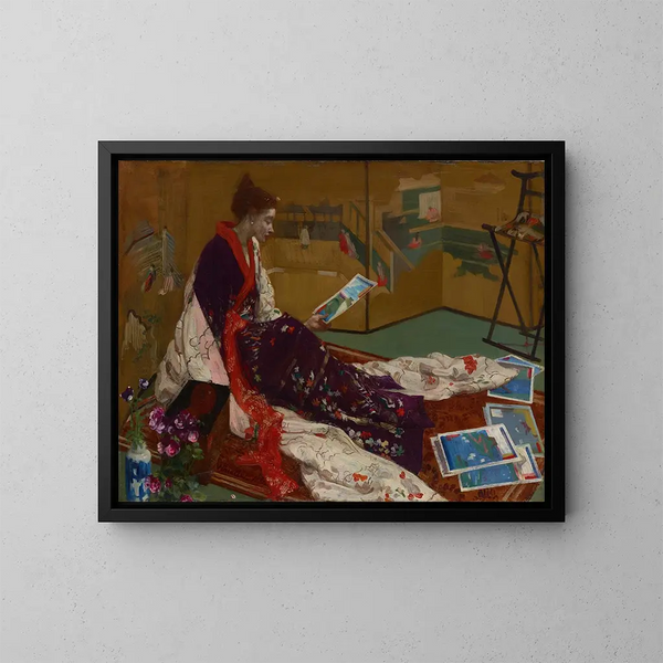 Caprice en violet et or: L ekran złoty - James Abbott McNeill Whistler — oprawiony obraz na ścianie