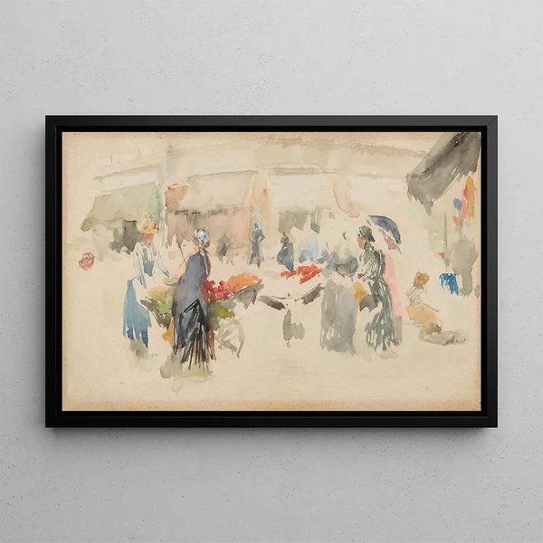 James Abbott McNeill Whistler - Flower Market Dieppe.webp
